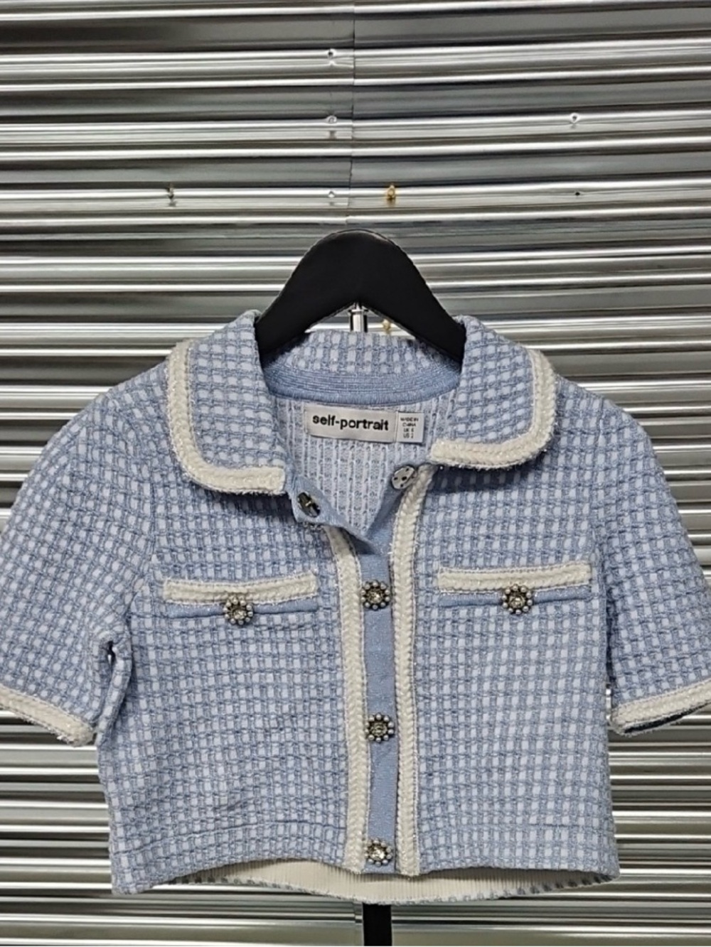 Self-Protrait Cropped Tweed Jacket - Picture 2 of 7